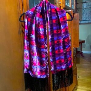 Exquisite Italian Velvet Fringe Scarf